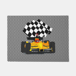 Tapete Carro Race Amarelo com Sinalizador Verificado