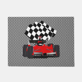 Tapete Carro Race Vermelho com Sinalizador Verificado