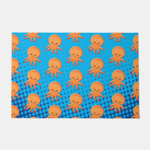Tapete Cartoon Bonito Octopus Blue Ocean