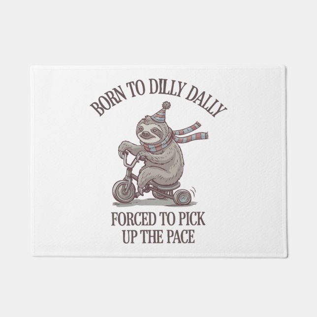 Tapete Cartoon de bicicleta Retro com preguiça (Frente)