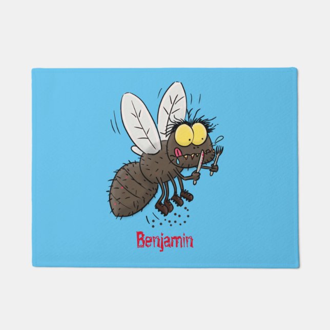 Tapete Cartoon de insetos com mosca espinhenta (Frente)