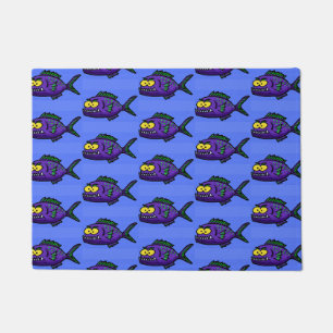 Tapete Cartoon de peixe Piranha