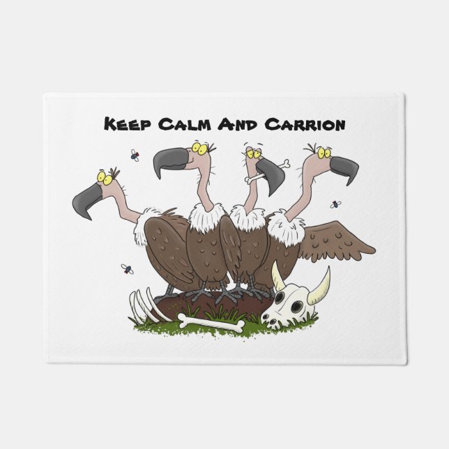 Tapete Cartoon humorístico para abutres engraçados (Frente)