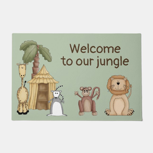 Tapete Cartoon Jungle Animal Door Mat (Frente)