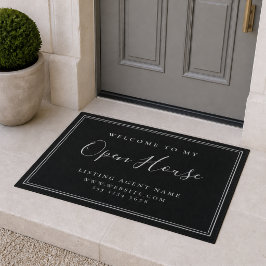 Tapete Casa Aberta Imobiliária Preto Elegante Chic Corret