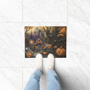 Tapete Casa Adorável e Pumpkin do Halloween