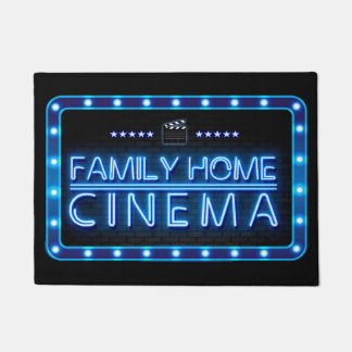 Tapete Casa da Família Sala de cinema Blue Neon