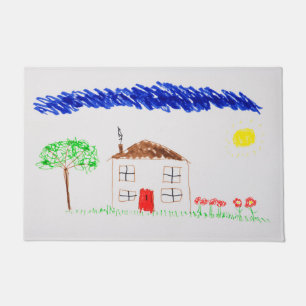 Tapete Casa de desenho de uma porta
