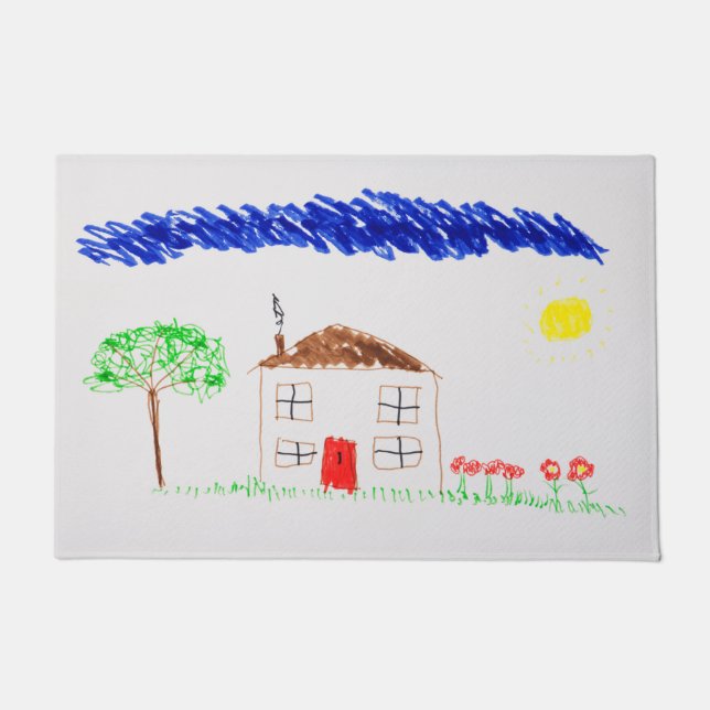 Tapete Casa de desenho de uma porta (Frente)