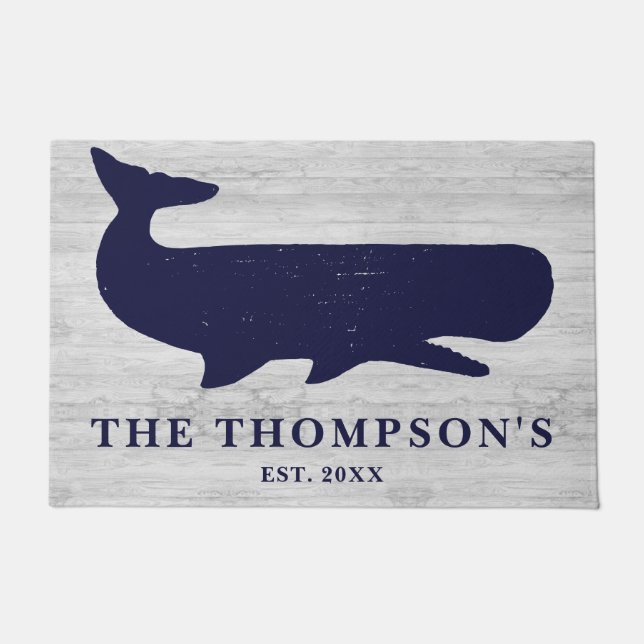 Tapete Casa de Férias de Baleia Marinho Náutico (Frente)