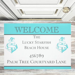 Tapete Casa de praia do Anchor de Tartaruga Náutica