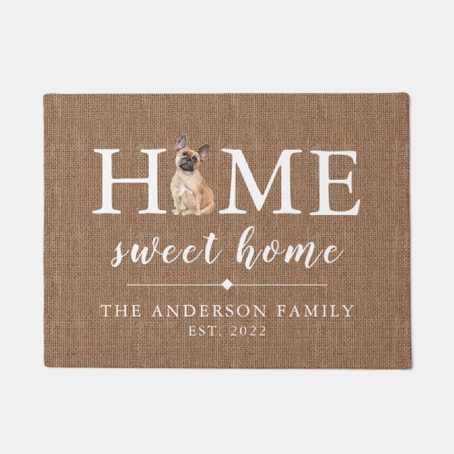 Tapete Casa do Bulldog Francês Doormat (Frente)