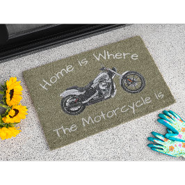 Tapete Casa é onde a motocicleta é bem-vinda.