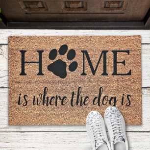 Tapete Casa É Onde O Cachorro É Coir