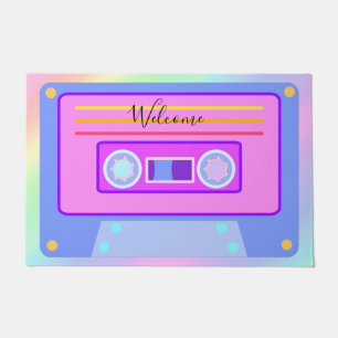 Tapete Cassete de áudio do Aestésico Vaporwave Rainbow