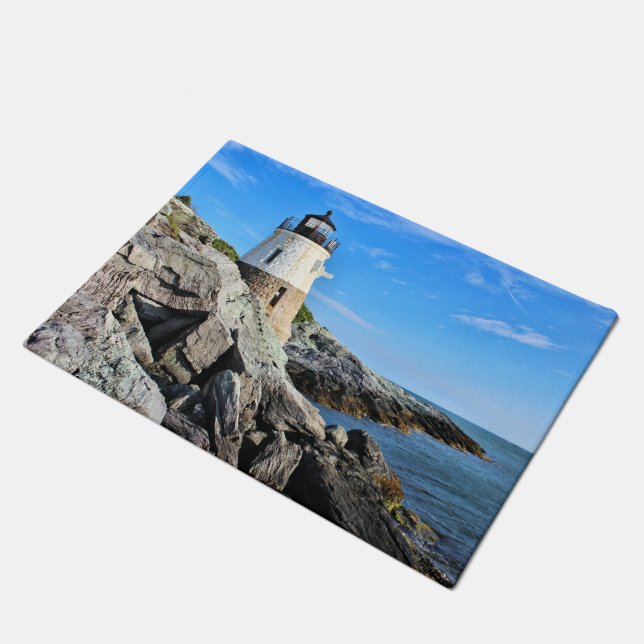 Tapete Castelo Hill Lighthouse, Rhode Island Door Mat (Inclinado)