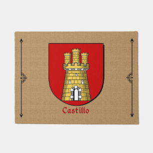 Tapete Castillo Historical Shield em Burlap Background