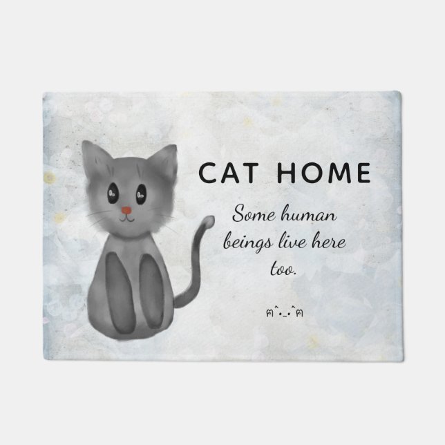 Tapete Cat Home - Alguns humanos também vivem aqui - (Frente)