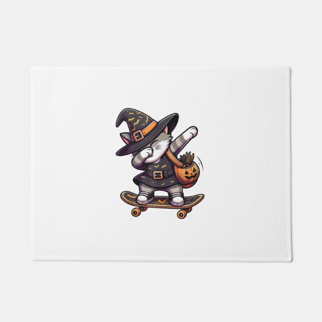 Tapete Cat Meow Debbing em Skateboad Roupa Kids Halloween (Frente)