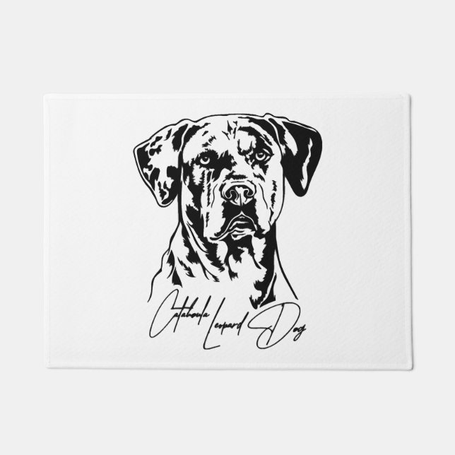 Tapete Catahoula Leopard Dog Portraje cão mãe Wilsign (Frente)