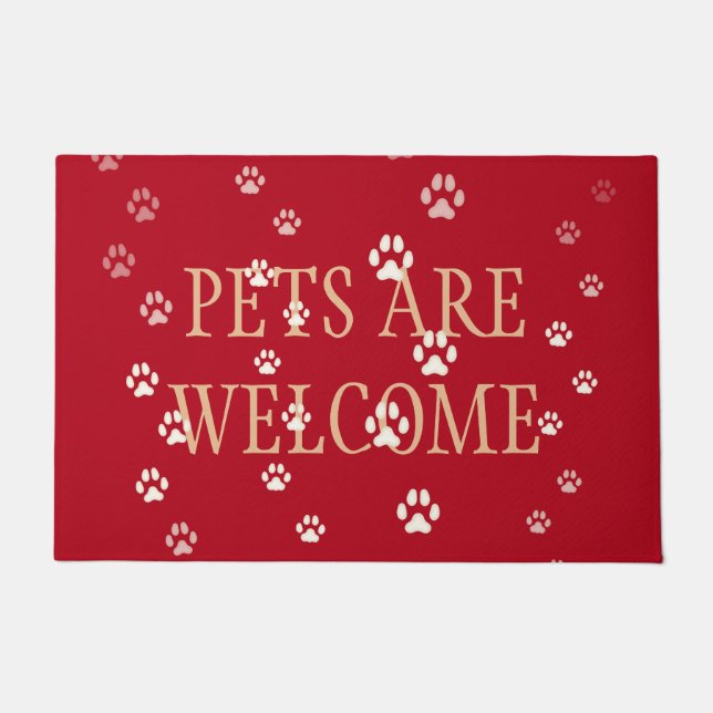 Tapete Cats & Dogs Pawprint Red (Frente)