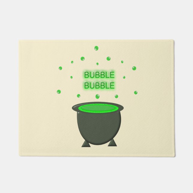 Tapete Cauldron e Bubbling Green Brew Halloween (Frente)