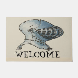 Tapete Cavaleiro Medieval, adicione texto Doormat
