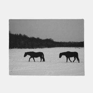 Tapete Cavalos em Neve dmcn