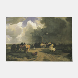 Tapete Cavalos numa tempestade (equino)