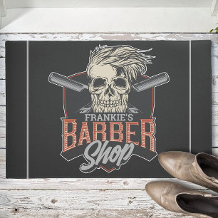 Tapete Caveira e Navalhas do Hipster de Barber Personaliz