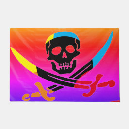 Tapete Caveira Pirata Colorida