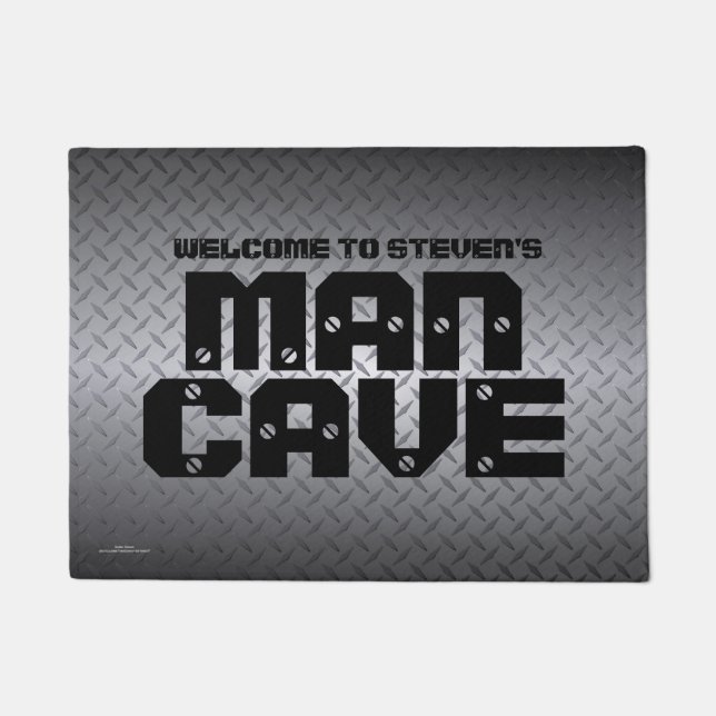 Tapete Caverna de Homem de Olhar Industrial Personalizada (Frente)