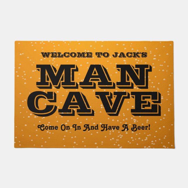 Tapete Caverna Personalizada De Homem Do Tema Da Cerveja (Frente)