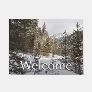 Tapete Cena da Montanha Snowy de inverno em Montana