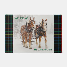 Tapete Cena de Natal do Wintery Team Horse Belga