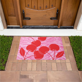 Tapete Cerejas De Zebra Vermelha Rosa