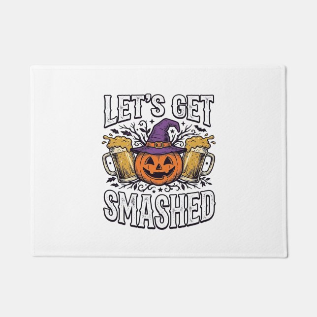 Tapete Cerveja de Abóbora Halloween Let's Get Smashed (Frente)