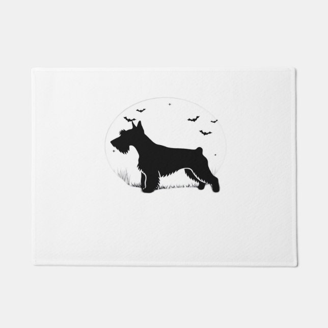 Tapete Cesky Terrier Dog - Halloween Moon Silhouette Clas (Frente)