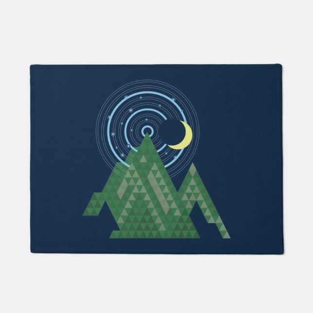 Tapete céu da lua crescente na montanha (Frente)