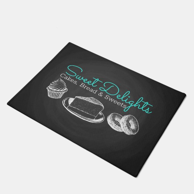 Tapete Chalkboard de produtos doces (Inclinado)