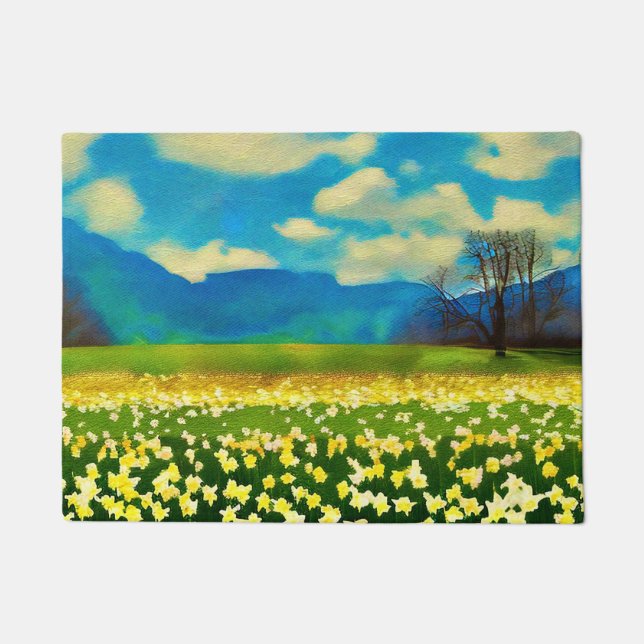 Tapete Champ de jonquilles - peinture (Frente)