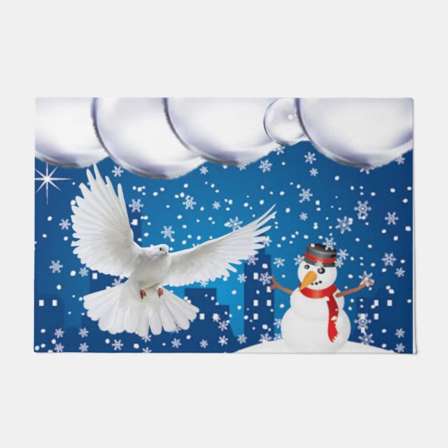 Tapete Chapéu da Porta de Natal, Snowman (Frente)