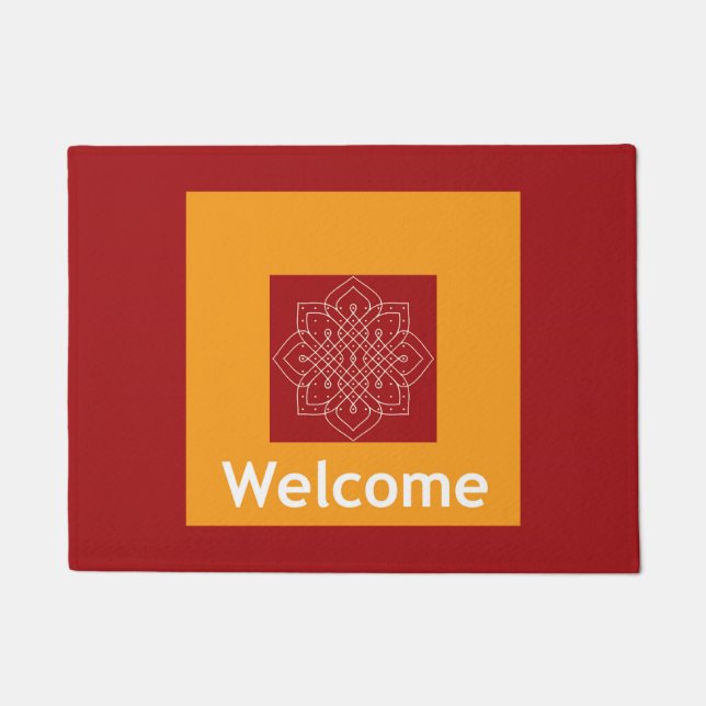 Tapete Chapéu de porta com Rangoli (Frente)