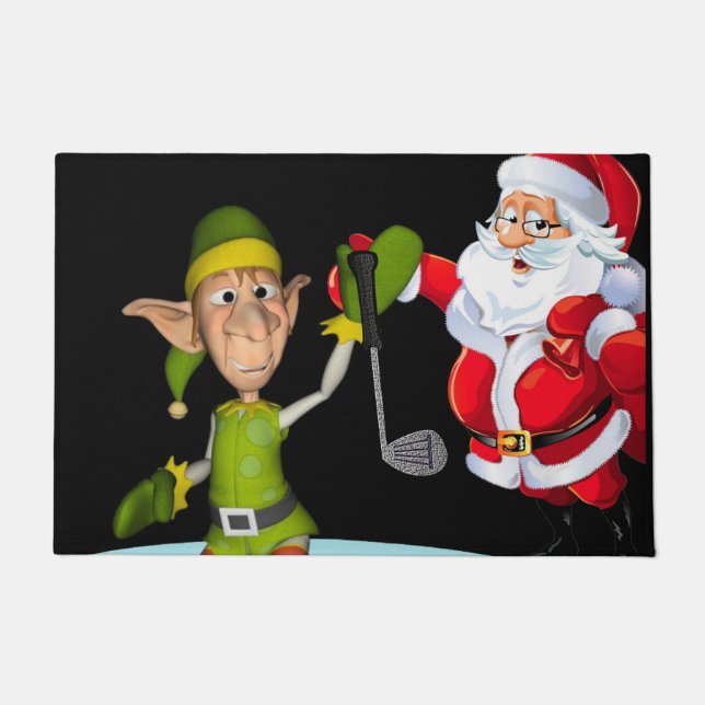 Tapete Chapéu de Porta de Natal, Golfe Papai noel (Frente)