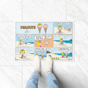 Tapete Charlie Brown & Sally Sorvete Na Praia