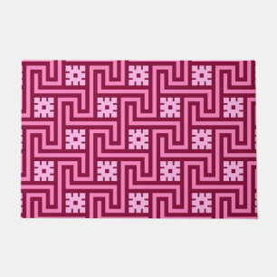 Tapete Chave Grega Deco, Rosa e Borgonha