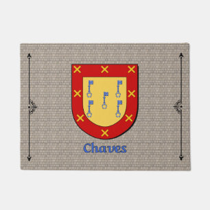 Tapete Chaves o Escudo Histórico em Cobblestone