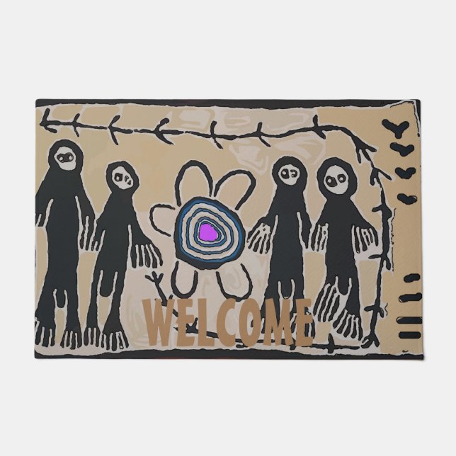 Tapete CHEGADA DE alienígena, EDITAR TEXTO, RÓTULO (Frente)