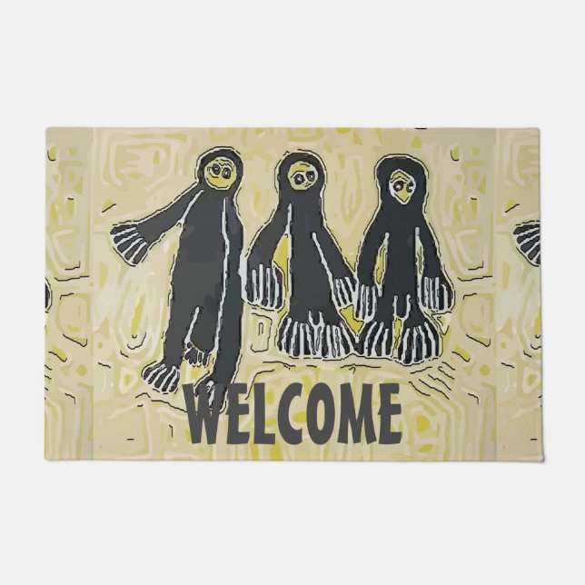 Tapete CHEGADA DE alienígena, EDITAR TEXTO, RÓTULO (Frente)