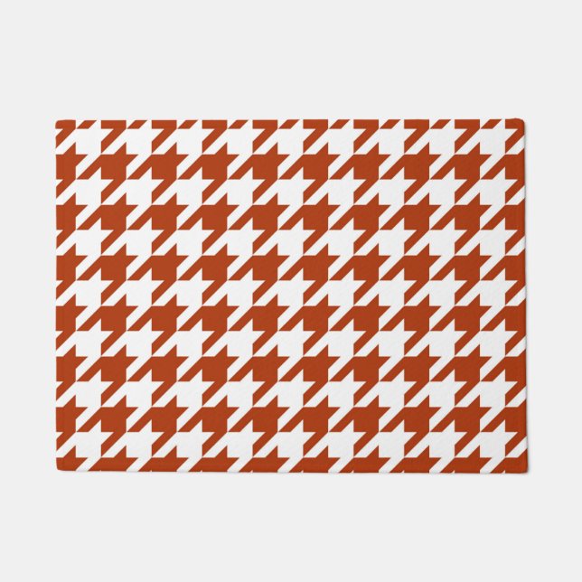 Tapete Cheque de mansos castanho e branco (Frente)